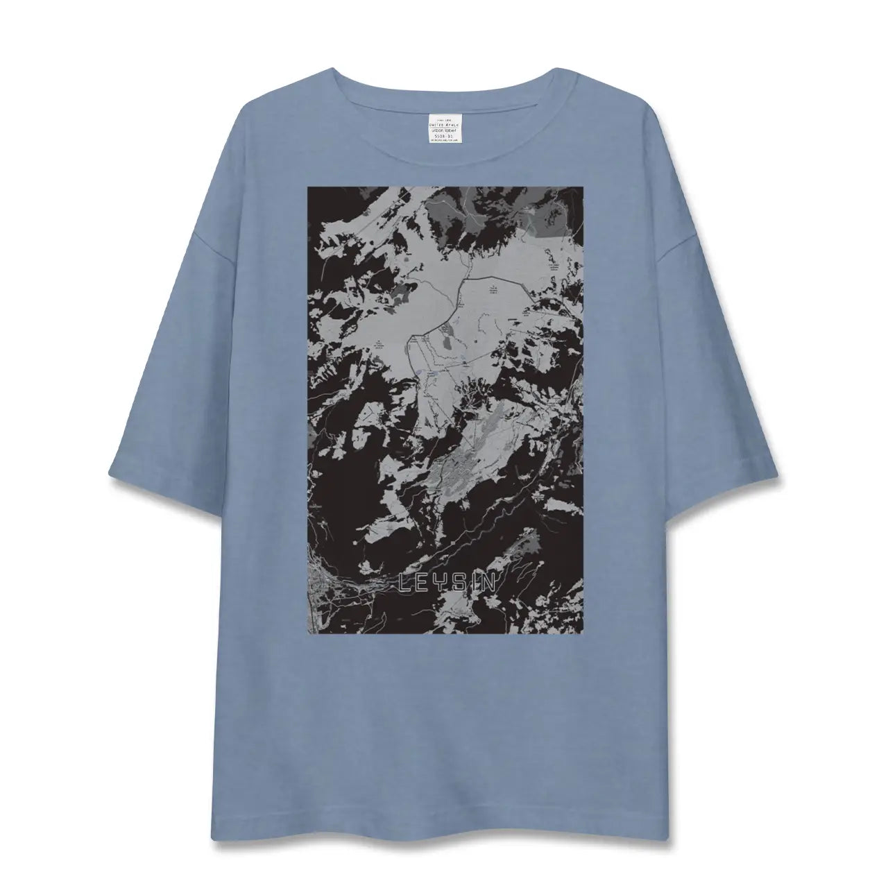 【レザン（スイス）】地図柄ビッグシルエットTシャツ