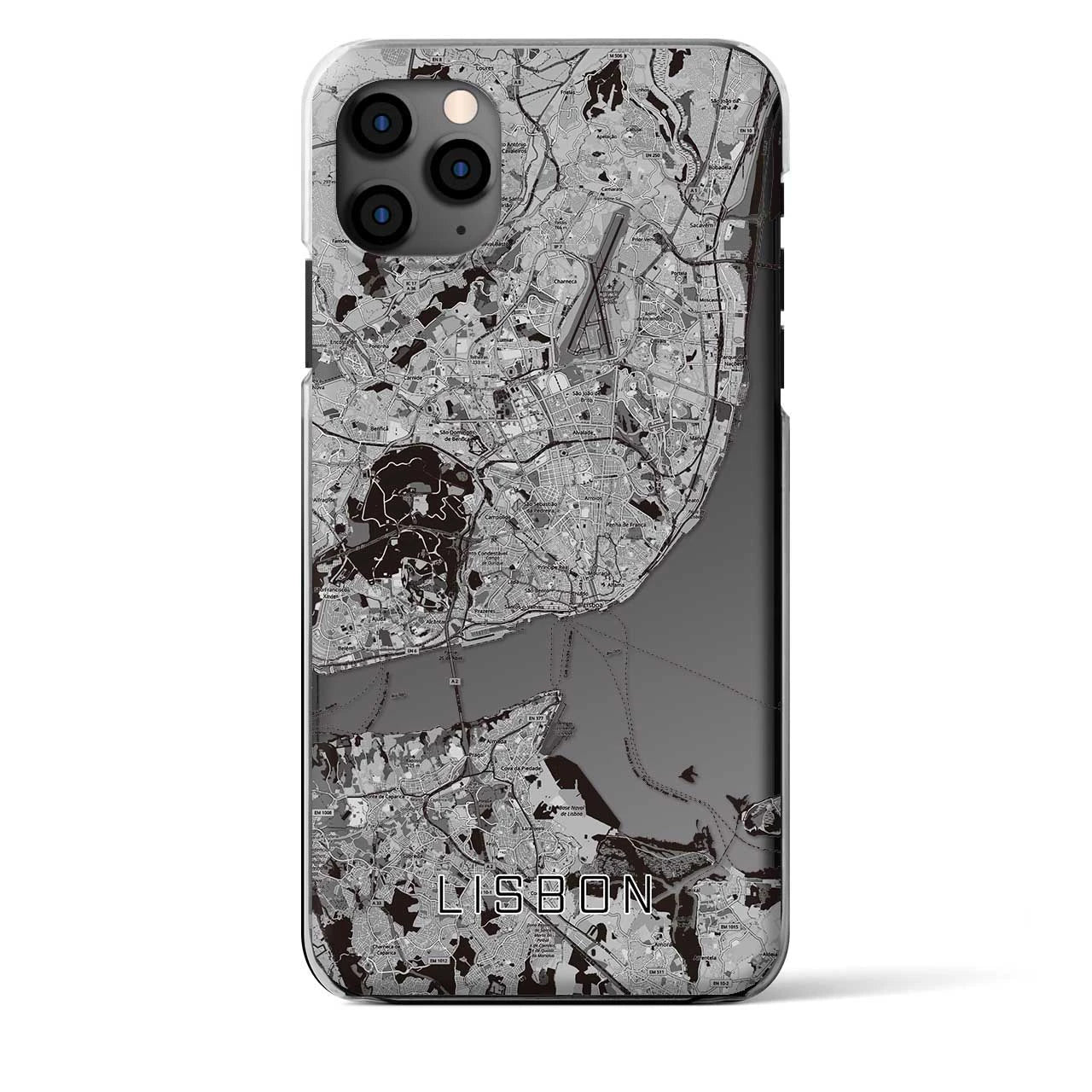 【リスボン（ポルトガル）】地図柄iPhoneケース（クリアタイプ）