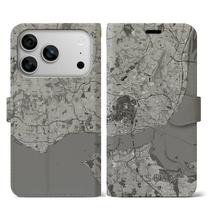 【リスボン（ポルトガル）】地図柄iPhoneケース（手帳タイプ）