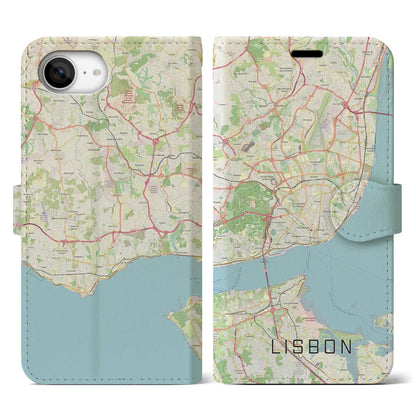 【リスボン（ポルトガル）】地図柄iPhoneケース（手帳タイプ）