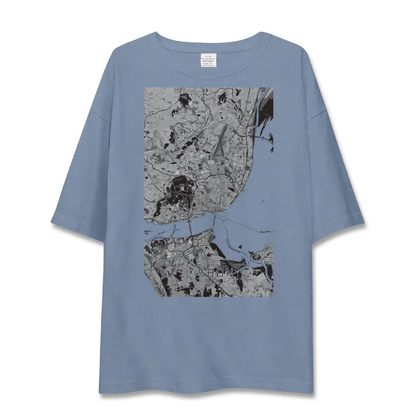 【リスボン（ポルトガル）】地図柄ビッグシルエットTシャツ