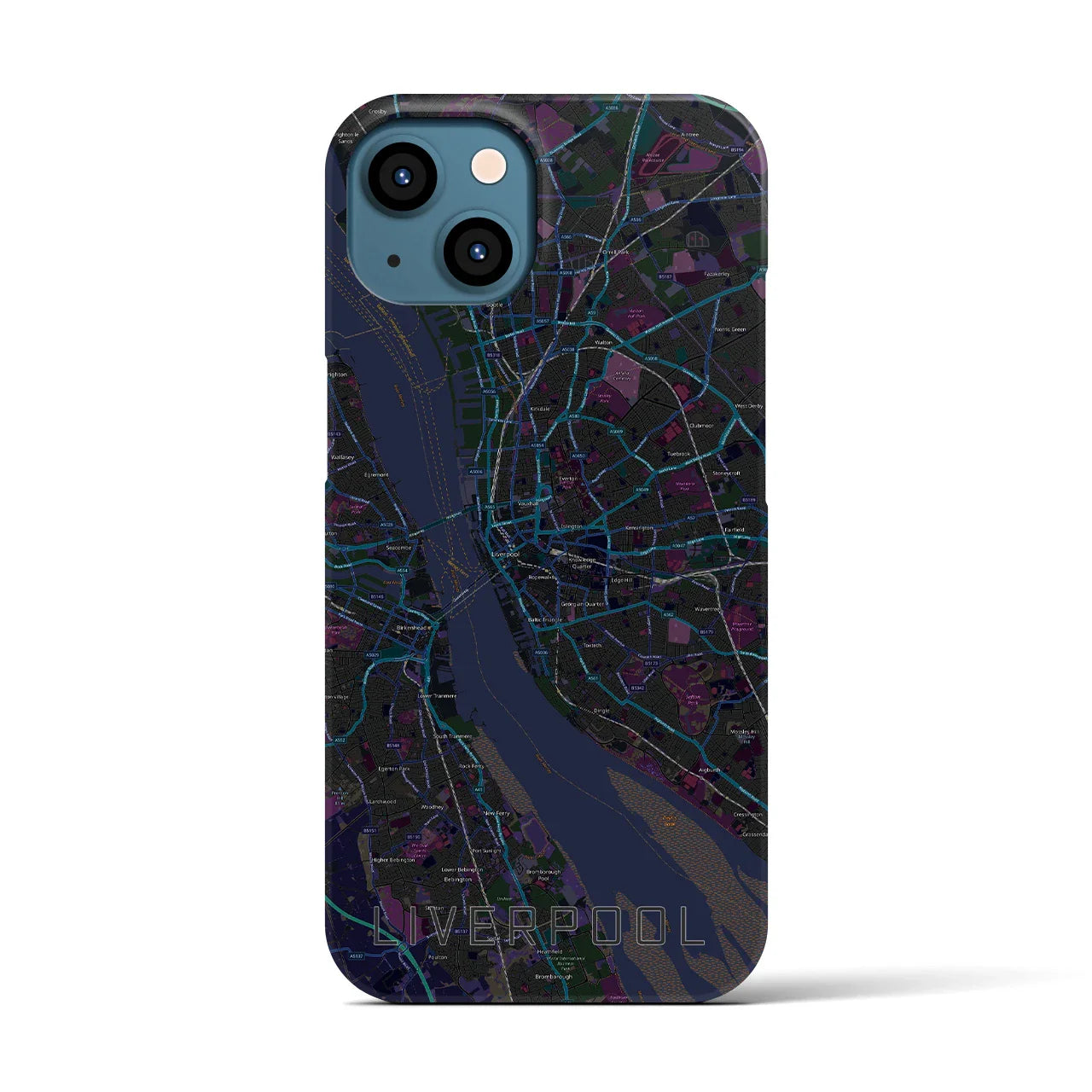 【リヴァプール（イギリス）】地図柄iPhoneケース（バックカバータイプ）