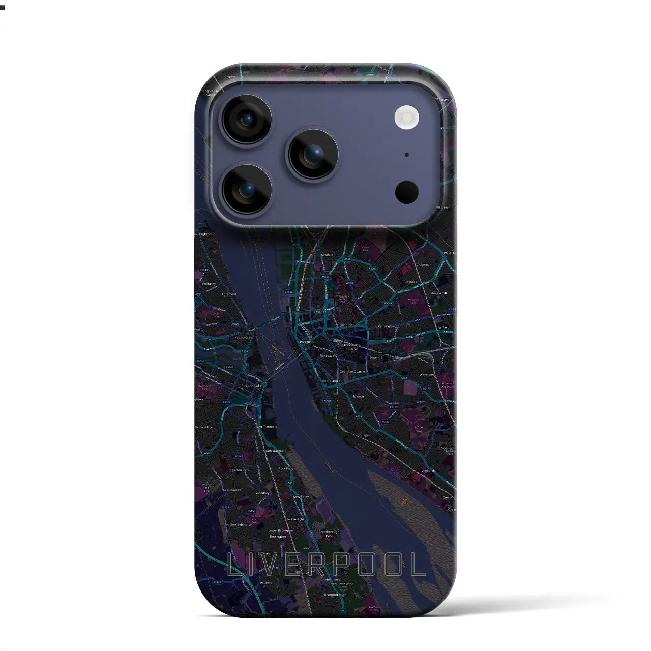 【リヴァプール（イギリス）】地図柄iPhoneケース（バックカバータイプ）