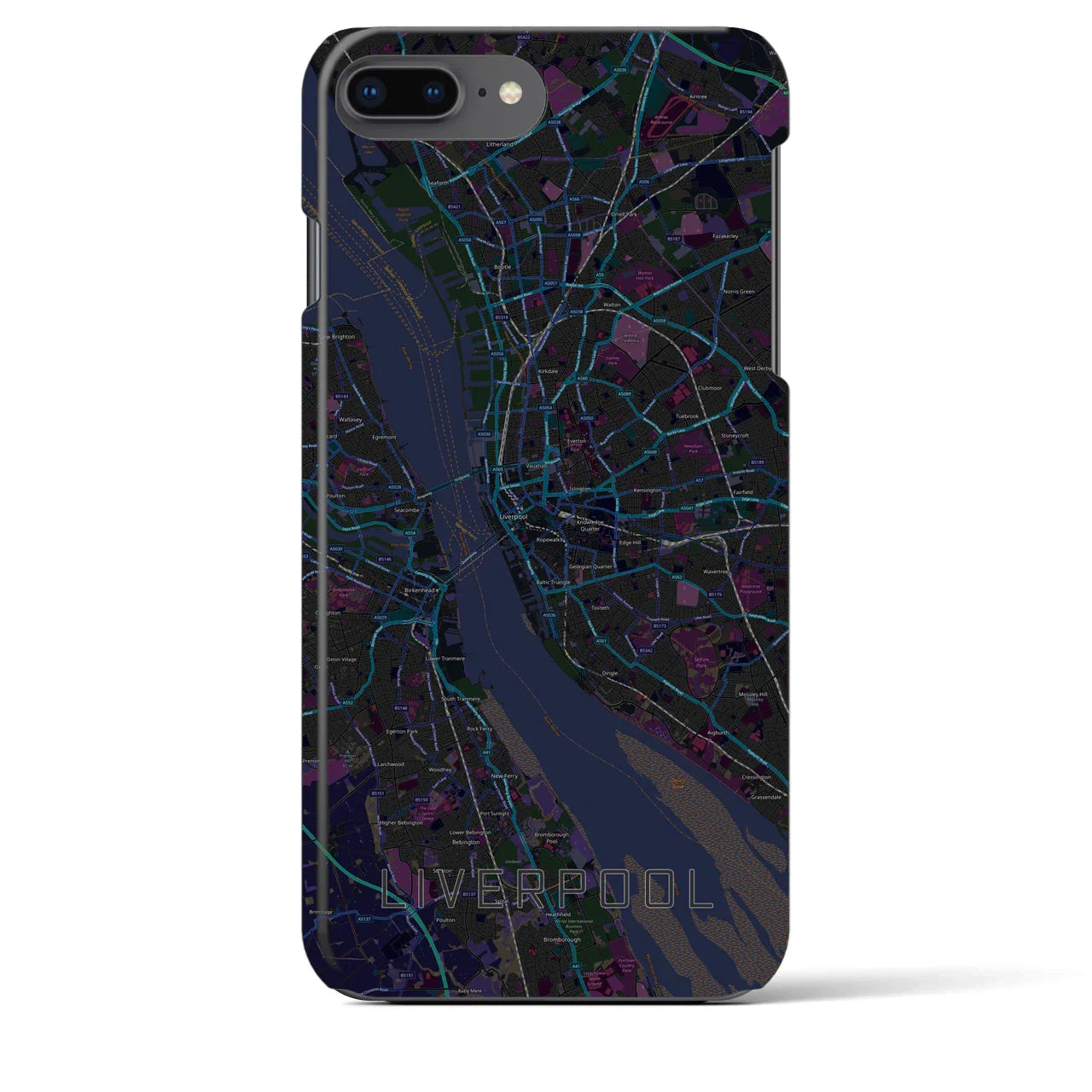 【リヴァプール（イギリス）】地図柄iPhoneケース（バックカバータイプ）