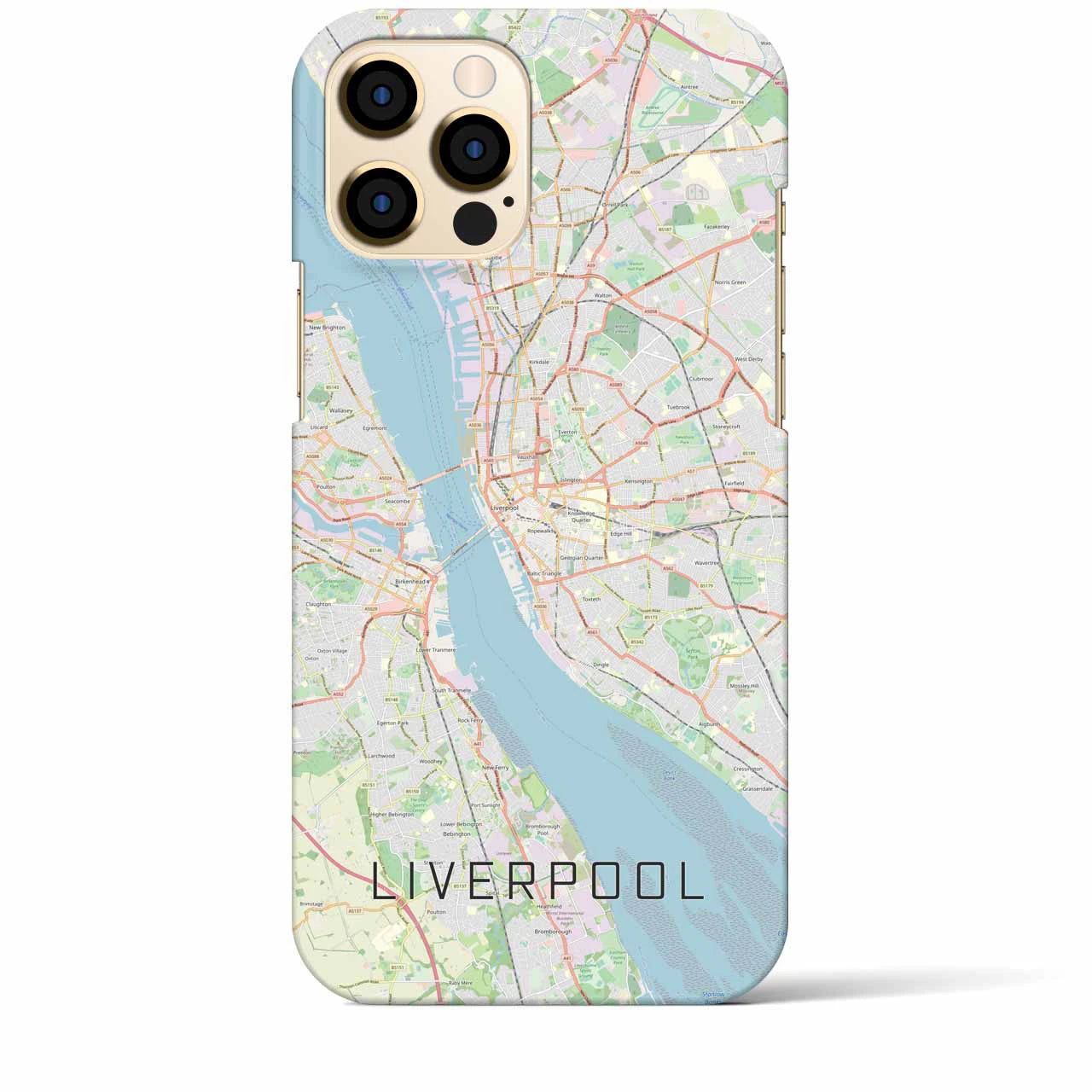 【リヴァプール（イギリス）】地図柄iPhoneケース（バックカバータイプ）