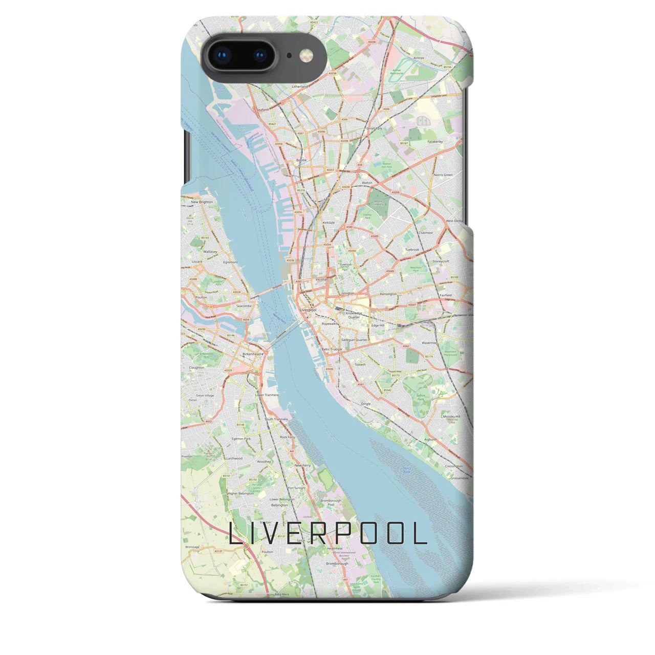 【リヴァプール（イギリス）】地図柄iPhoneケース（バックカバータイプ）