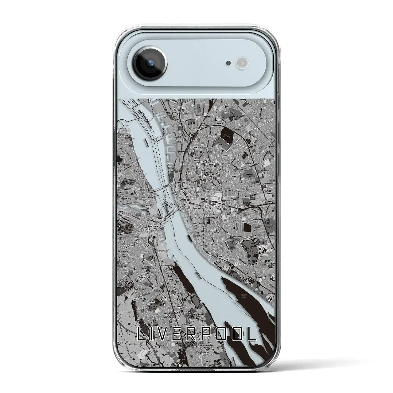 【リヴァプール（イギリス）】地図柄iPhoneケース（クリアタイプ）