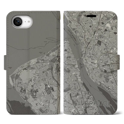 【リヴァプール（イギリス）】地図柄iPhoneケース（手帳タイプ）