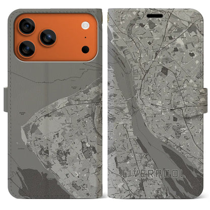 【リヴァプール（イギリス）】地図柄iPhoneケース（手帳タイプ）