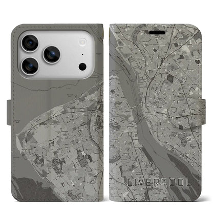 【リヴァプール（イギリス）】地図柄iPhoneケース（手帳タイプ）