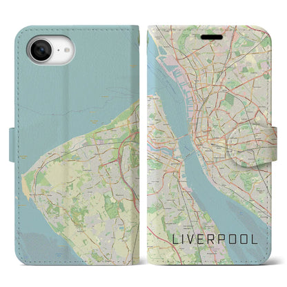 【リヴァプール（イギリス）】地図柄iPhoneケース（手帳タイプ）