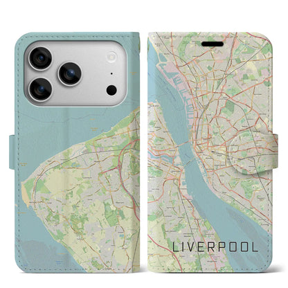 【リヴァプール（イギリス）】地図柄iPhoneケース（手帳タイプ）