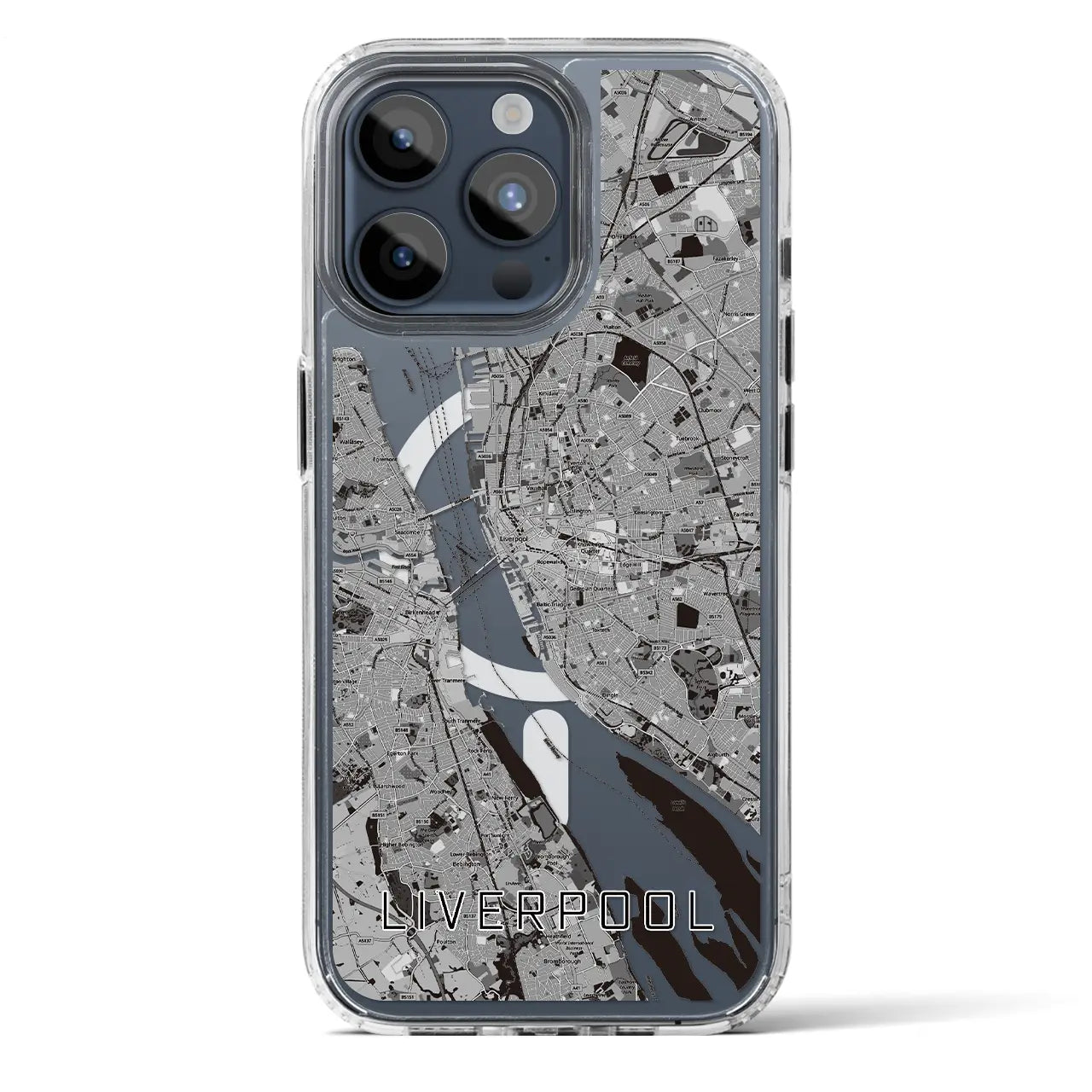 【リヴァプール（イギリス）】地図柄iPhoneケース（MagSafeタイプ）