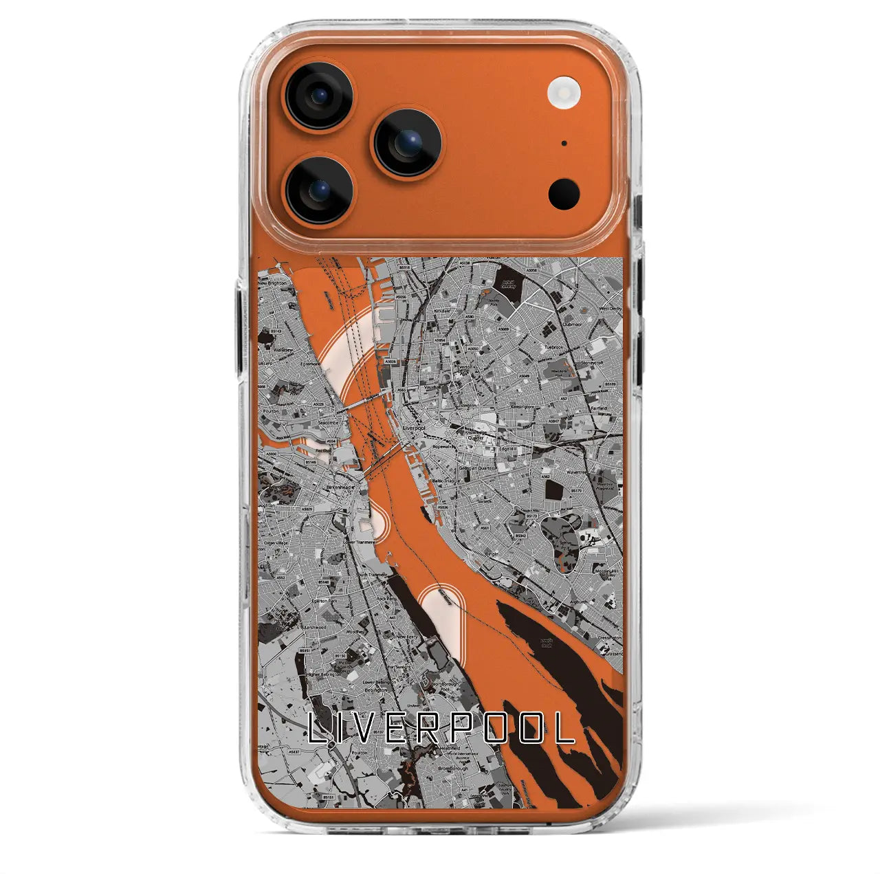 【リヴァプール（イギリス）】地図柄iPhoneケース（MagSafeタイプ）