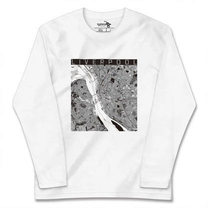 【リヴァプール（イギリス）】地図柄ロングスリーブTシャツ