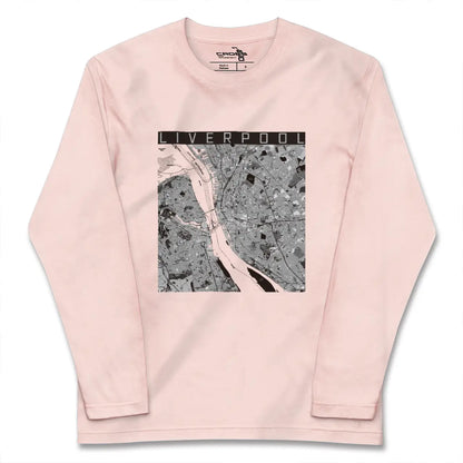 【リヴァプール（イギリス）】地図柄ロングスリーブTシャツ