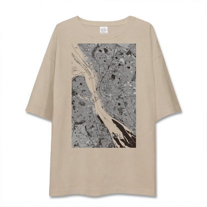 【リヴァプール（イギリス）】地図柄ビッグシルエットTシャツ