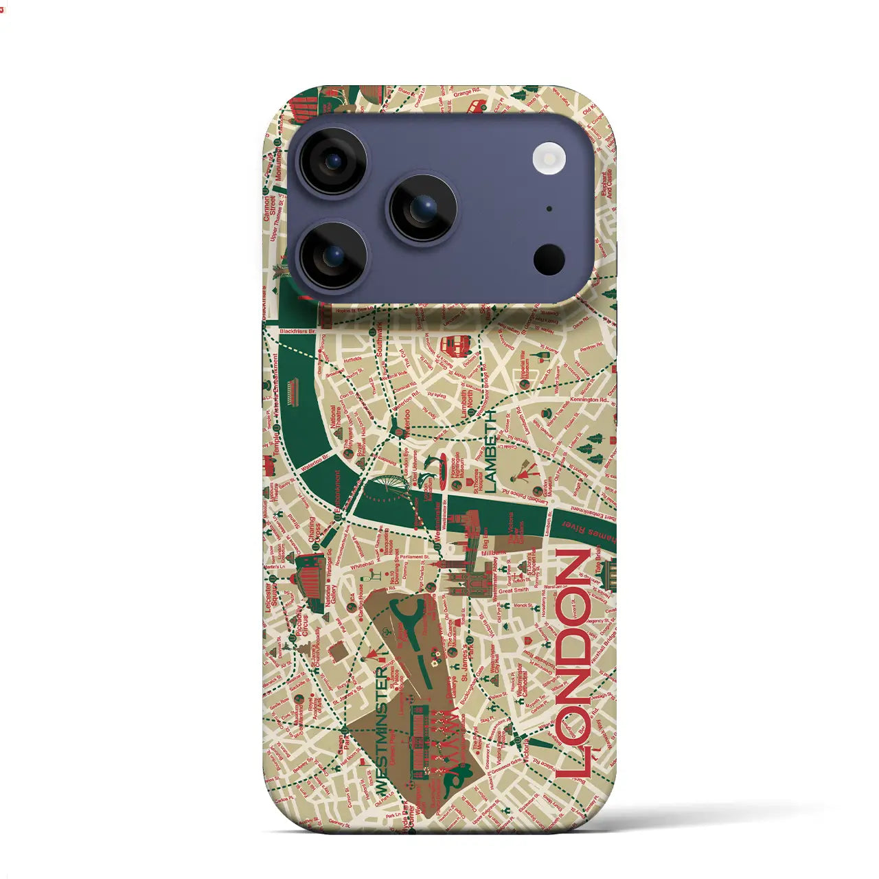 【ロンドン】イラストマップiPhoneケース（バックカバータイプ）