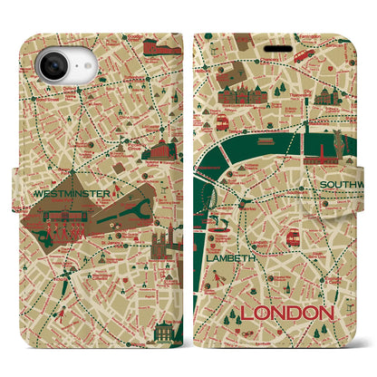【ロンドン】イラストマップiPhoneケース（手帳タイプ）