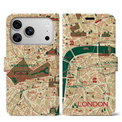 【ロンドン】イラストマップiPhoneケース（手帳タイプ）