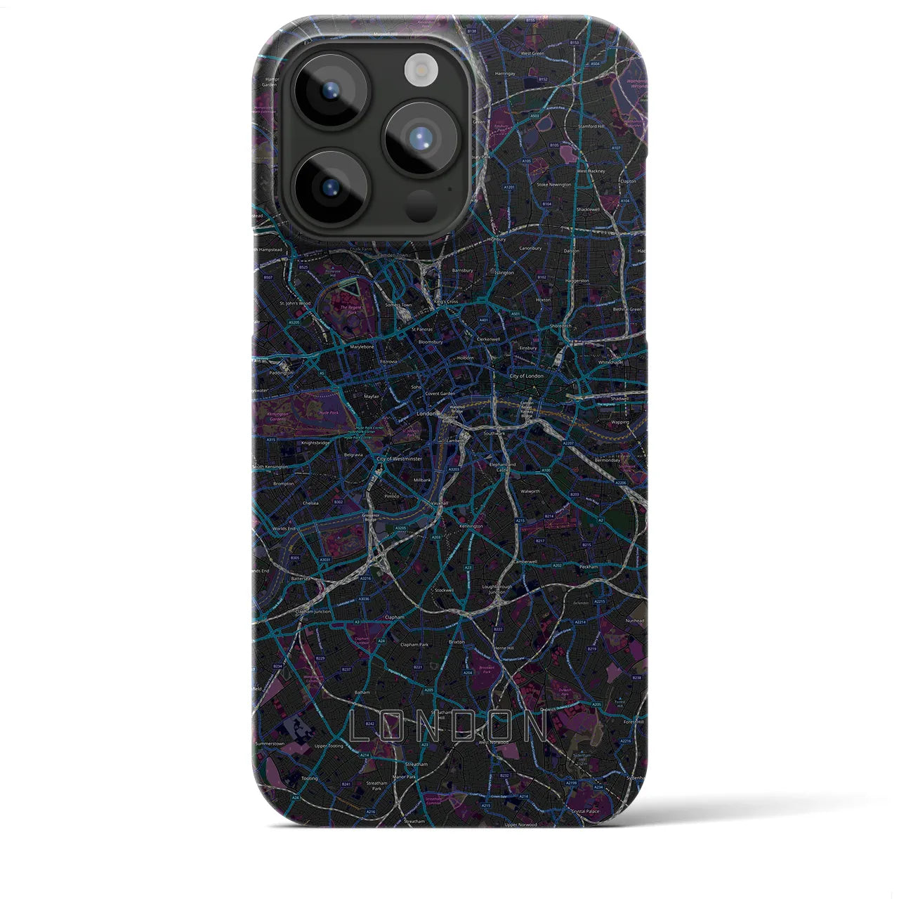 【ロンドン（イギリス）】地図柄iPhoneケース（バックカバータイプ）