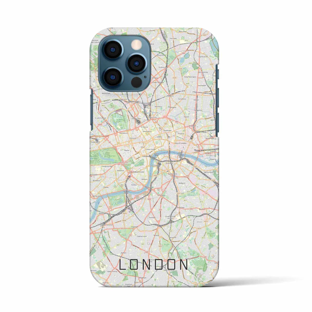 【ロンドン（イギリス）】地図柄iPhoneケース（バックカバータイプ）