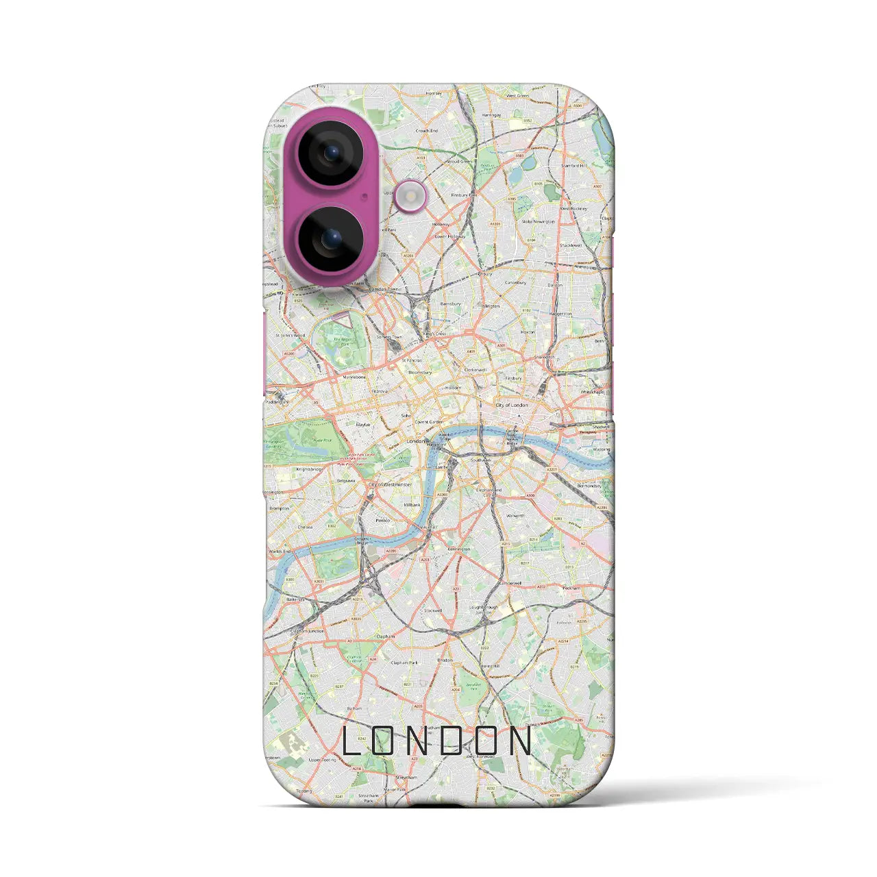 【ロンドン（イギリス）】地図柄iPhoneケース（バックカバータイプ）