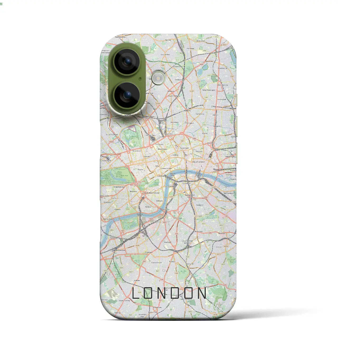 【ロンドン（イギリス）】地図柄iPhoneケース（バックカバータイプ）