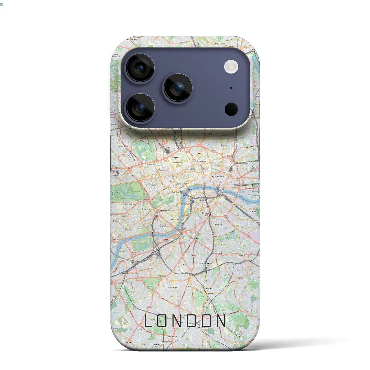 【ロンドン（イギリス）】地図柄iPhoneケース（バックカバータイプ）