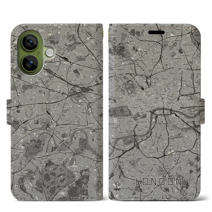 【ロンドン（イギリス）】地図柄iPhoneケース（手帳タイプ）