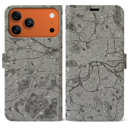 【ロンドン（イギリス）】地図柄iPhoneケース（手帳タイプ）