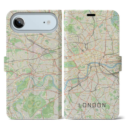 【ロンドン（イギリス）】地図柄iPhoneケース（手帳タイプ）