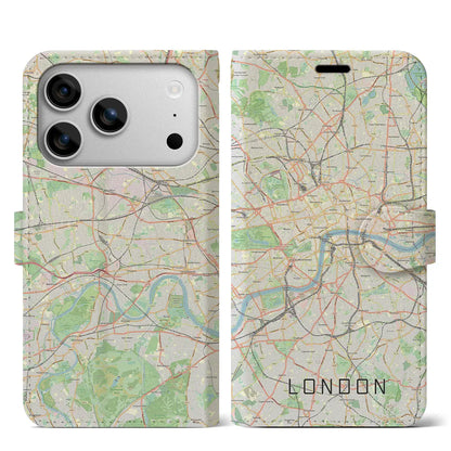 【ロンドン（イギリス）】地図柄iPhoneケース（手帳タイプ）