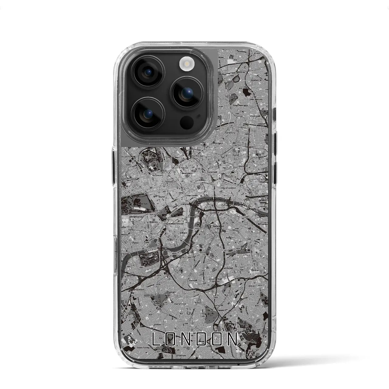 【ロンドン（イギリス）】地図柄iPhoneケース（MagSafeタイプ）