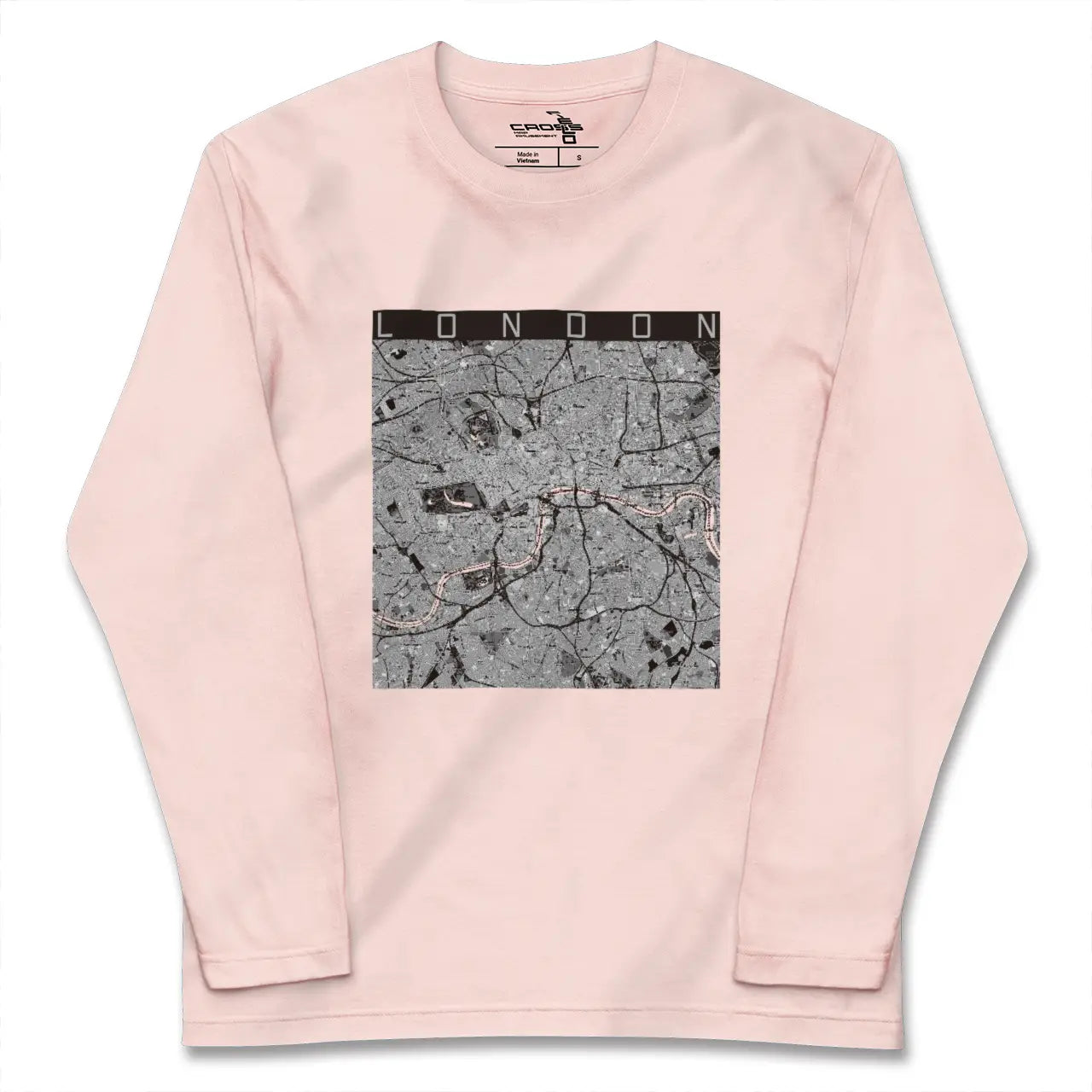 【ロンドン（イギリス）】地図柄ロングスリーブTシャツ