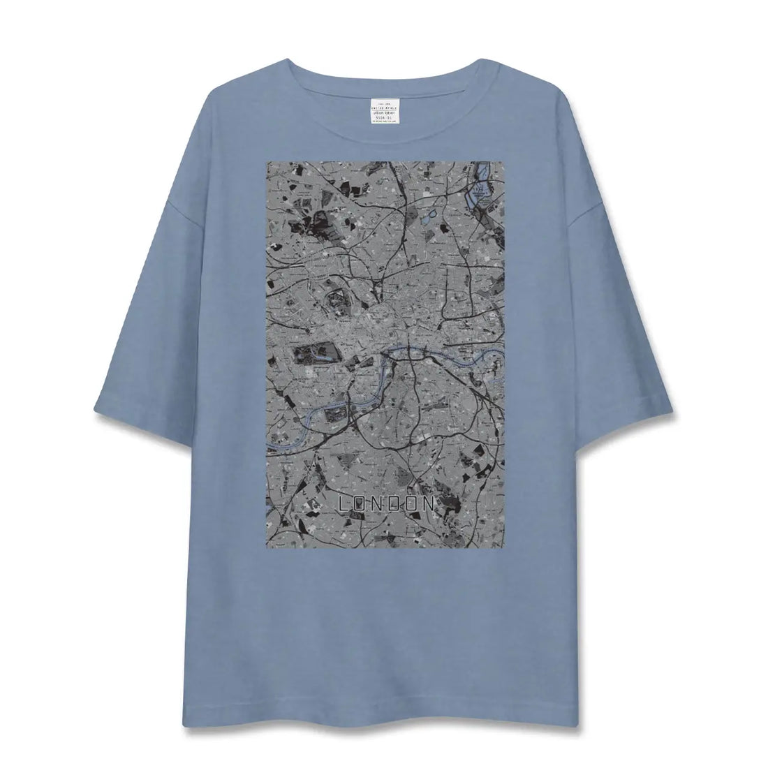 【ロンドン（イギリス）】地図柄ビッグシルエットTシャツ