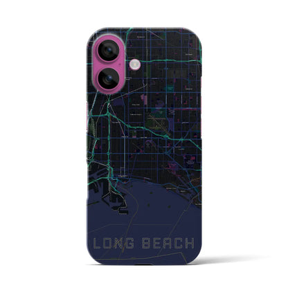 【ロングビーチ（アメリカ）】地図柄iPhoneケース（バックカバータイプ）