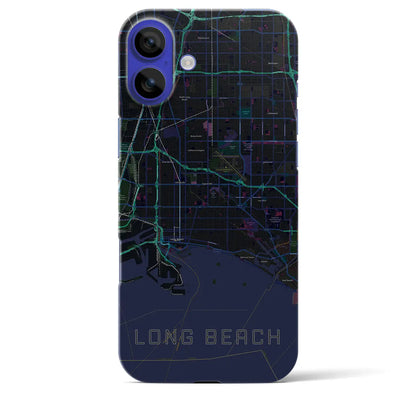 【ロングビーチ（アメリカ）】地図柄iPhoneケース（バックカバータイプ）