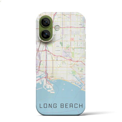 【ロングビーチ（アメリカ）】地図柄iPhoneケース（バックカバータイプ）