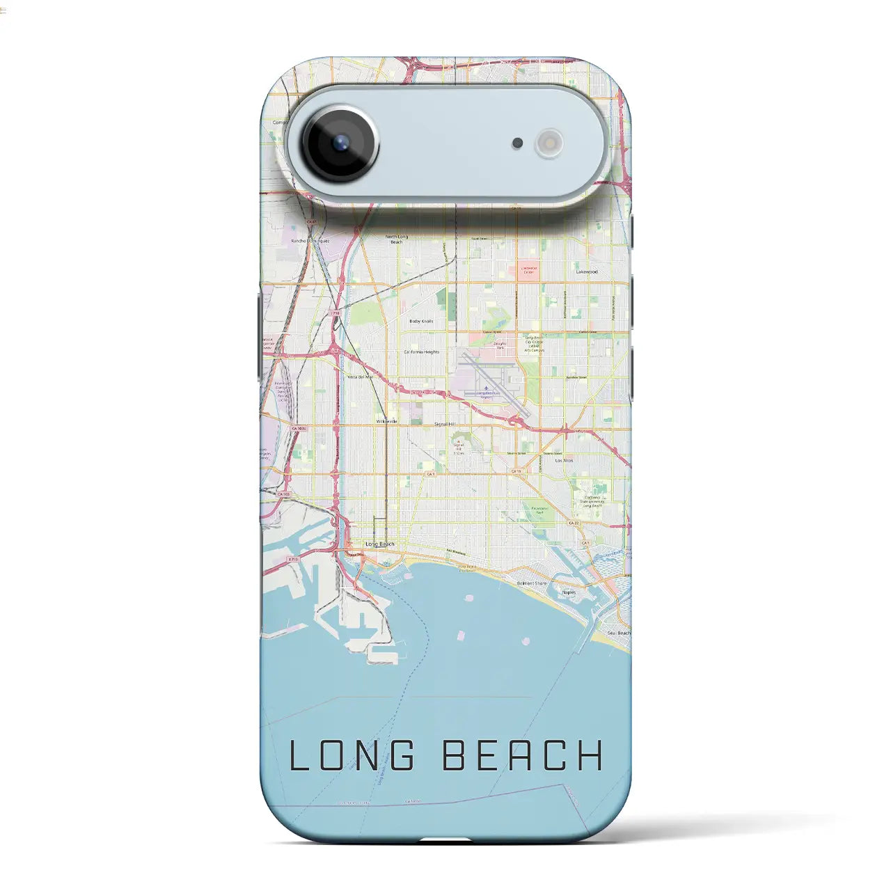 【ロングビーチ（アメリカ）】地図柄iPhoneケース（バックカバータイプ）