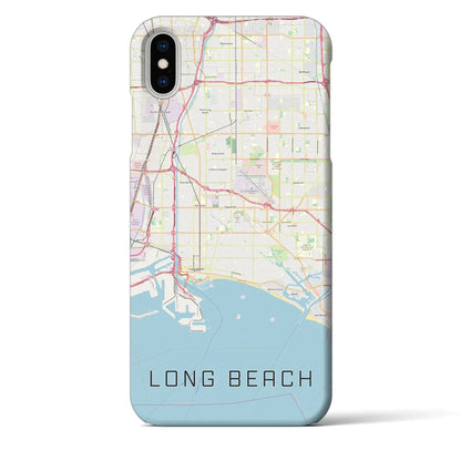 【ロングビーチ（アメリカ）】地図柄iPhoneケース（バックカバータイプ）