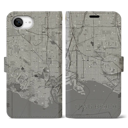 【ロングビーチ（アメリカ）】地図柄iPhoneケース（手帳タイプ）