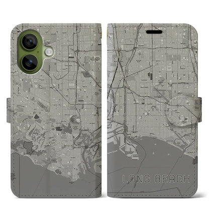 【ロングビーチ（アメリカ）】地図柄iPhoneケース（手帳タイプ）