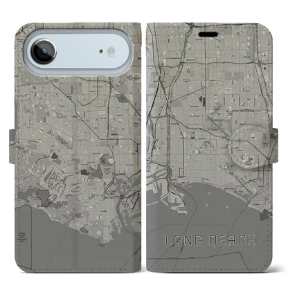 【ロングビーチ（アメリカ）】地図柄iPhoneケース（手帳タイプ）