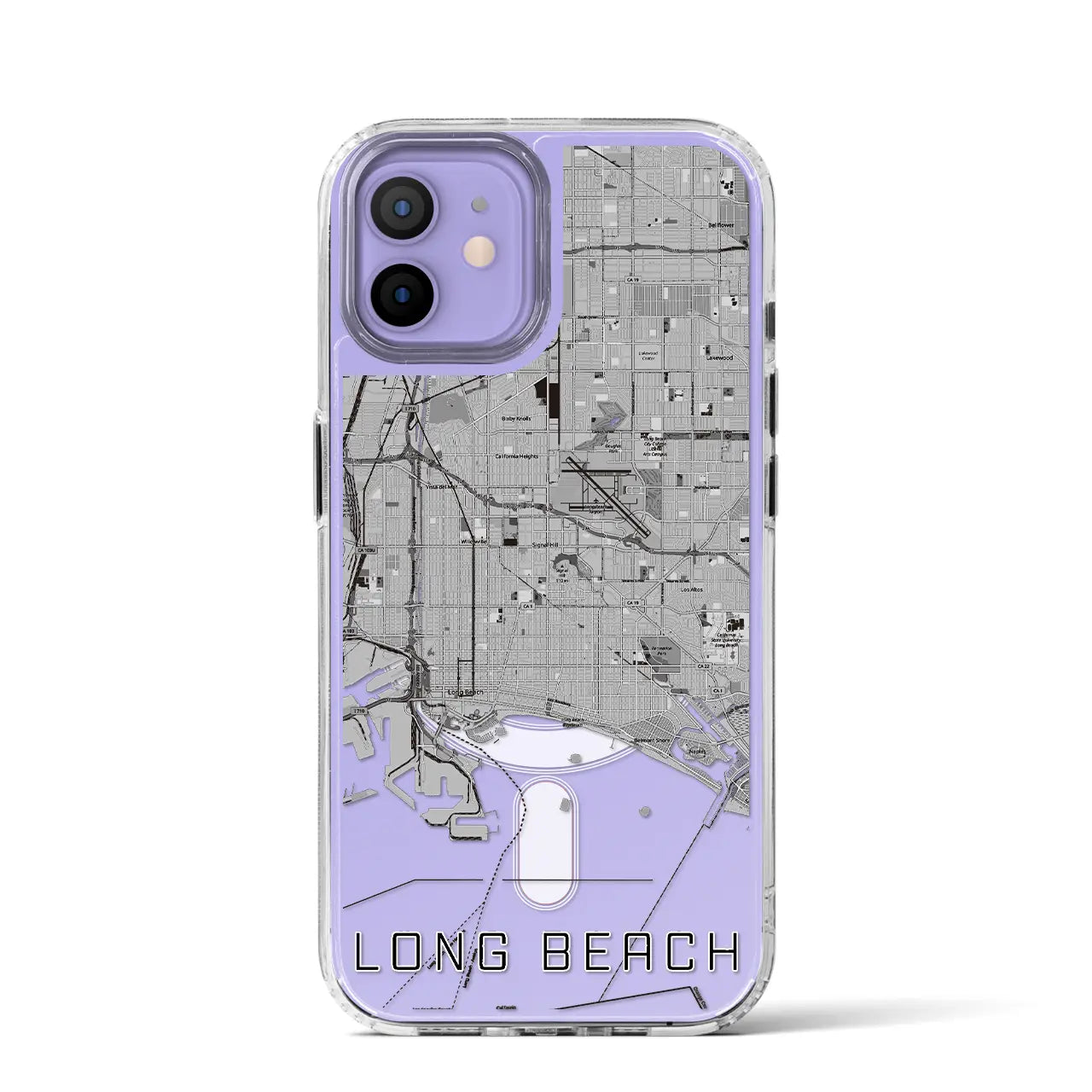 【ロングビーチ（アメリカ）】地図柄iPhoneケース（MagSafeタイプ）