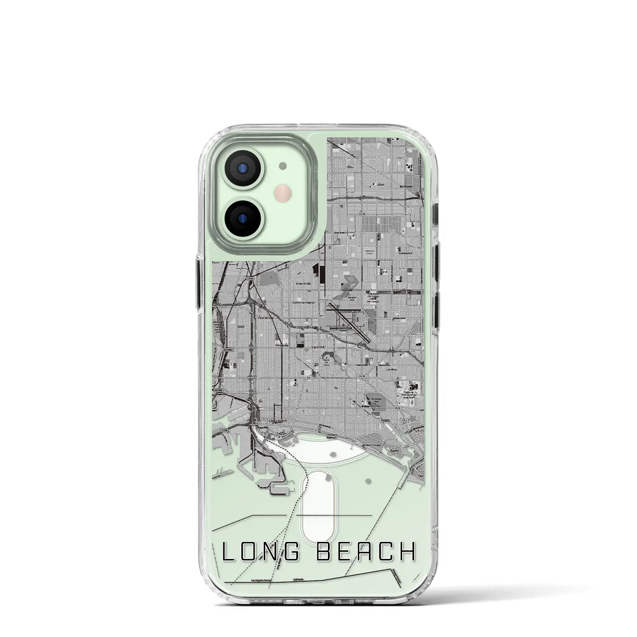 【ロングビーチ（アメリカ）】地図柄iPhoneケース（MagSafeタイプ）