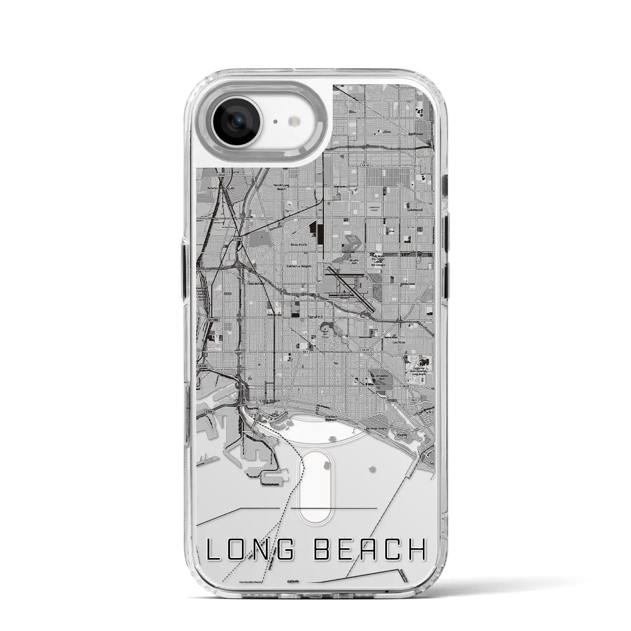 【ロングビーチ（アメリカ）】地図柄iPhoneケース（MagSafeタイプ）