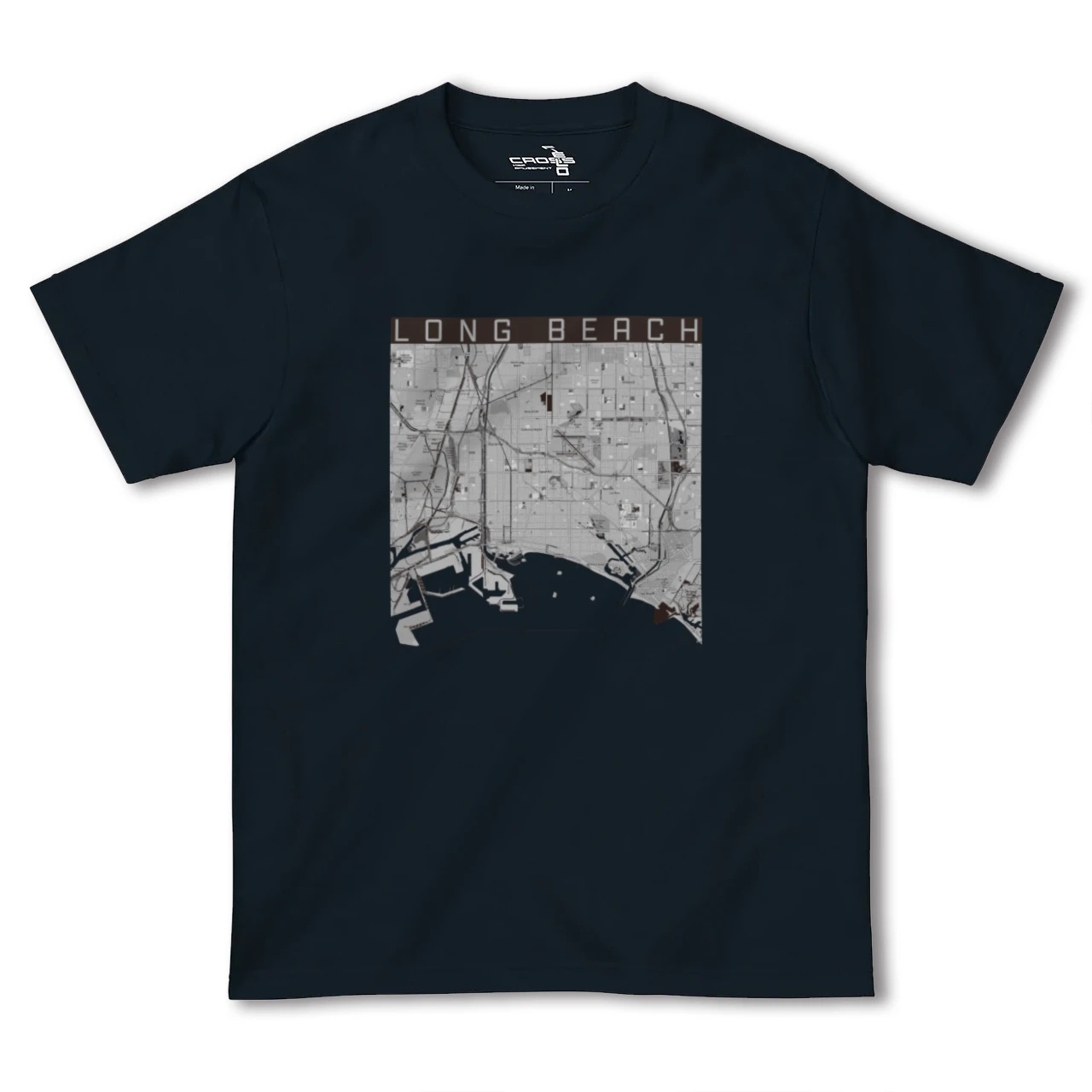 【ロングビーチ（アメリカ）】地図柄ヘビーウェイトTシャツ