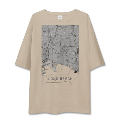 【ロングビーチ（アメリカ）】地図柄ビッグシルエットTシャツ