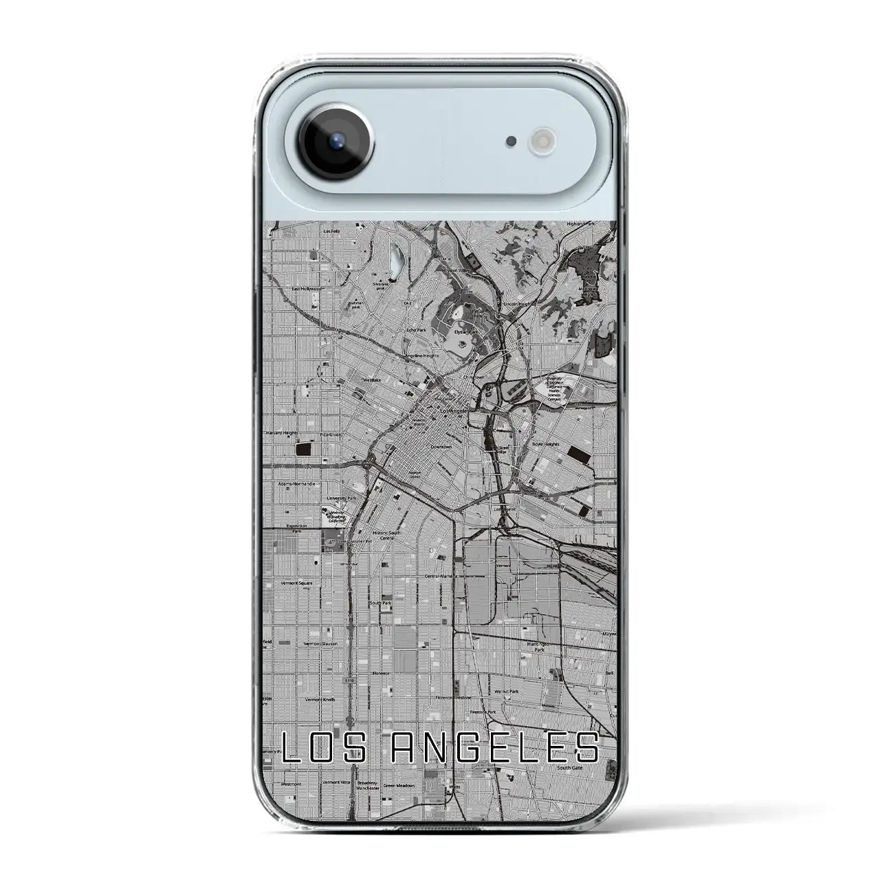 【ロサンゼルス（アメリカ）】地図柄iPhoneケース（クリアタイプ）
